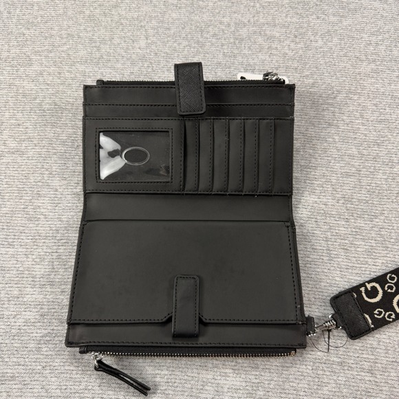 Guess Sandria SLG Black Saffiano Logo Wristlet Wallet F9375157 New - Picture 12 of 12